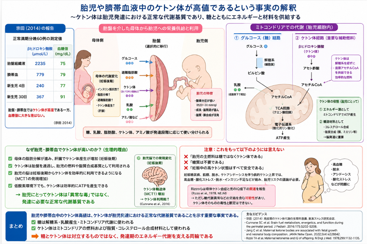 【ケトン対は、胎児でメインのエネルギー源なのか？】